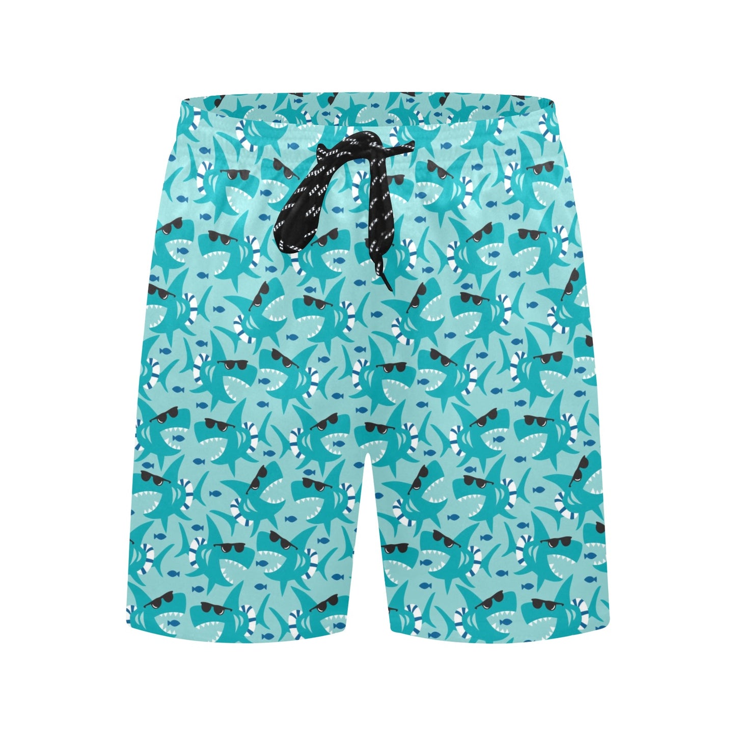 Shark Cute Print Design LKS302 Men's Swim Trunks Beach Shorts
