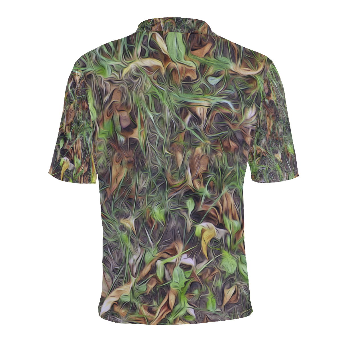 Camouflage Realistic Tree Print Men Polo Shirt