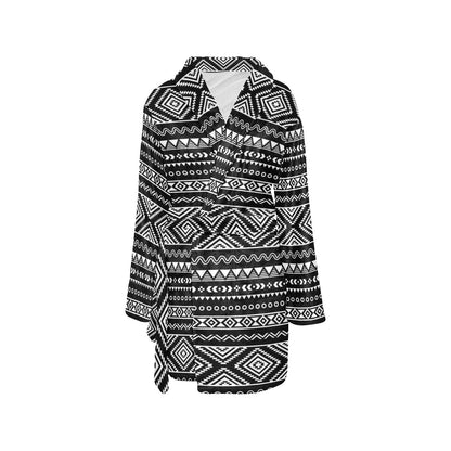 Tribal Pattern Print Design LKS301 Women's Fleece Robe
