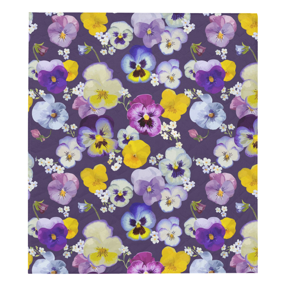 Pansy Pattern Print Design PS02 Premium Quilt