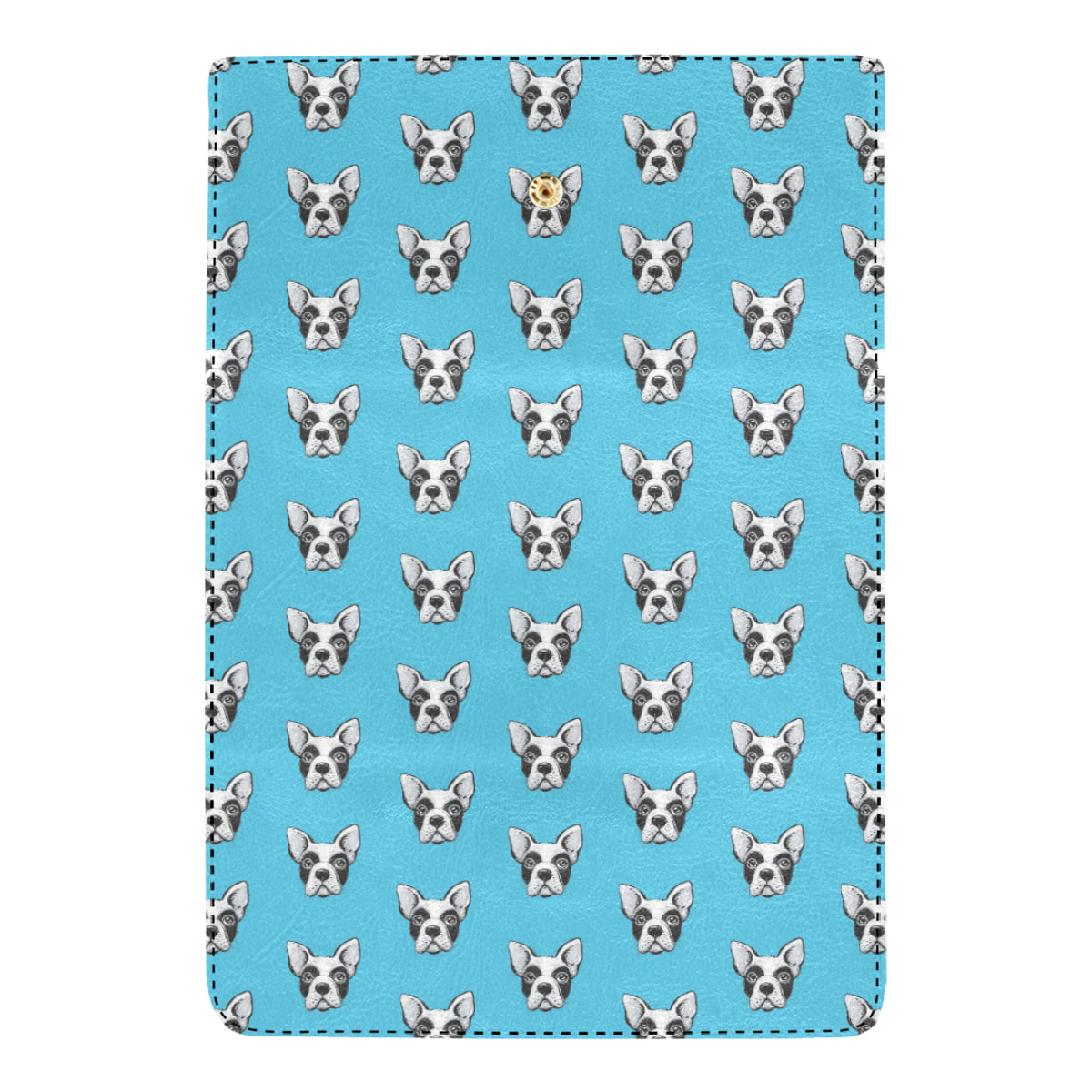 Boston Terrier Pattern Print Design 01 Women's Trifold Wallet