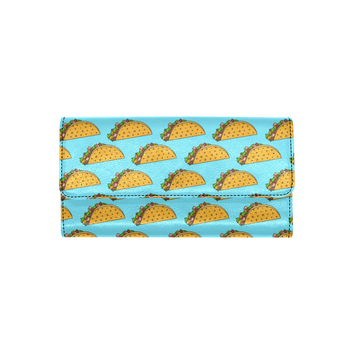 Taco Pattern Print Design TC03 Women's Trifold Wallet
