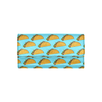 Taco Pattern Print Design TC03 Women's Trifold Wallet