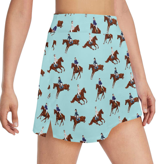 Equestrian Horse Riding 17" Golf & Pickleball Skort with Pockets