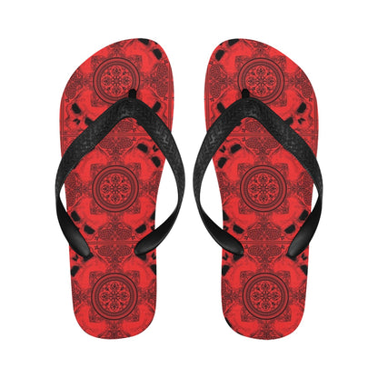 Bandana Red Print Design LKS304 Flip Flops