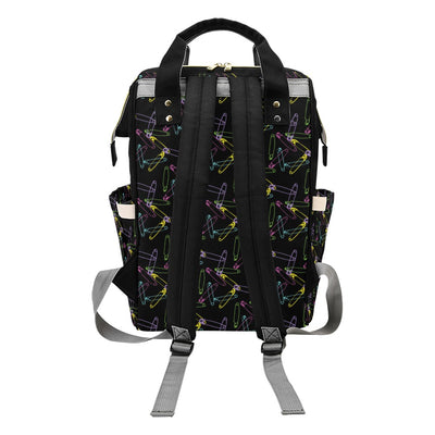 Safety Pin Print Design LKS304 Diaper Bag Backpack