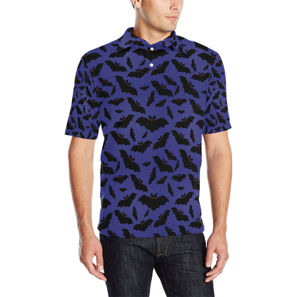 Bat Halloween Pattern Print Design 02 Men Polo Shirt