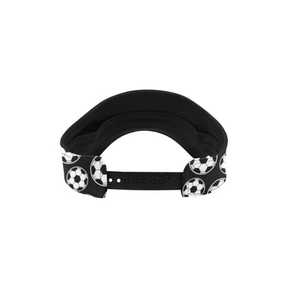 Soccer Ball Black Print Pattern Unisex Sun Visor