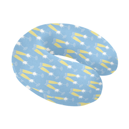 Champagne Pattern Print Design 06 U-Shaped Travel Neck Pillow