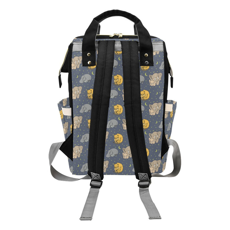 Safari Elephant Lion Print Design LKS303 Diaper Bag Backpack