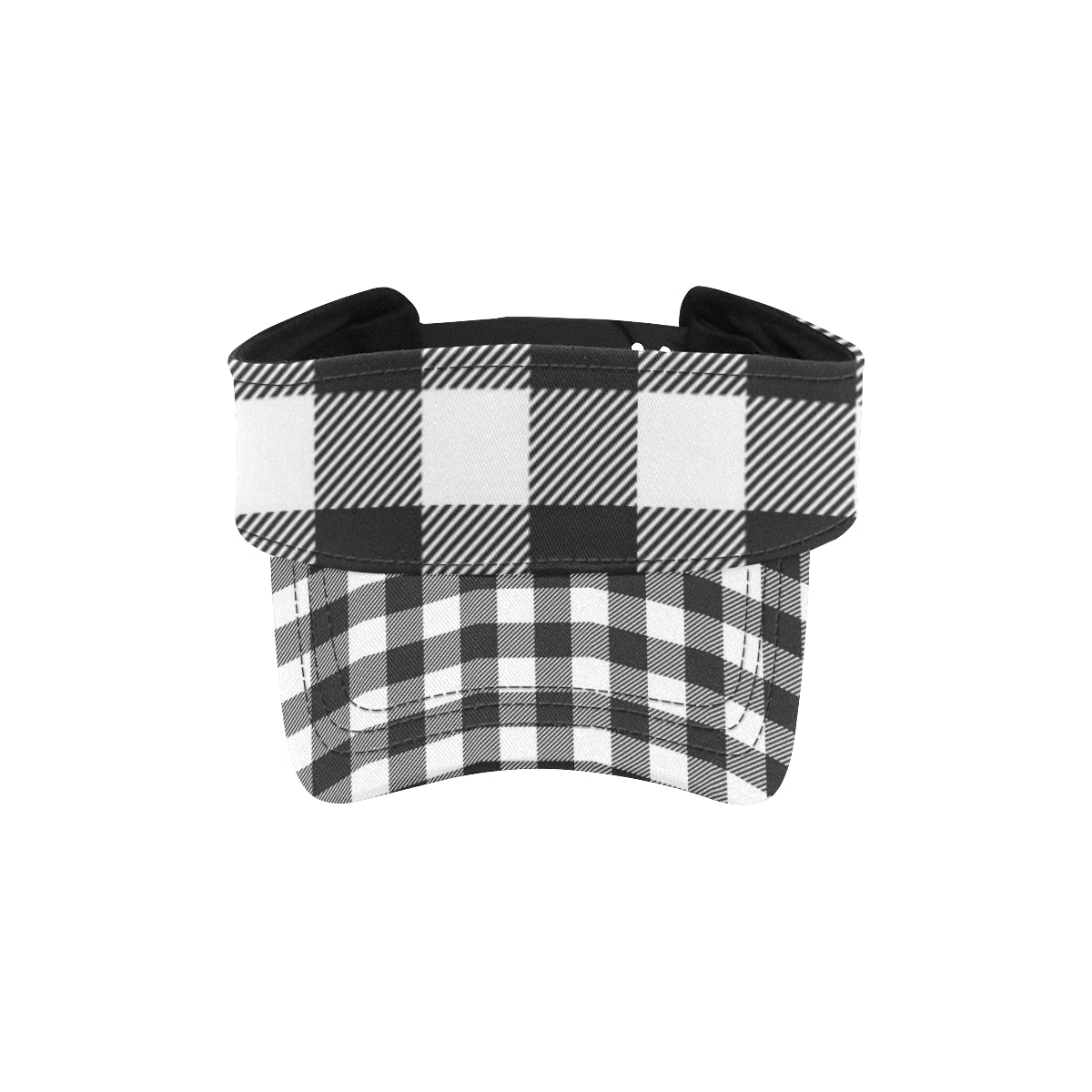 Buffalo check Black white Pattern Print Design 04 Unisex Sun Visor