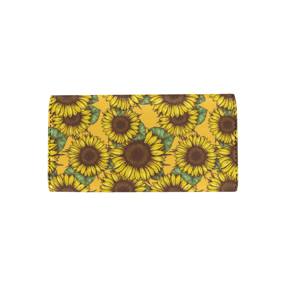 Sunflower Pattern Print Design SF04 Women's Trifold Wallet