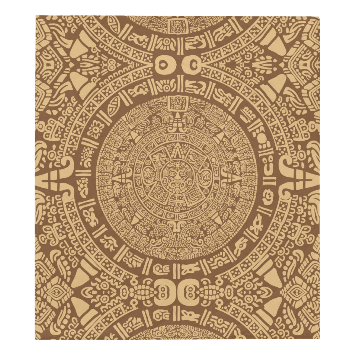 Mayan Pattern Print Design 01 Premium Quilt