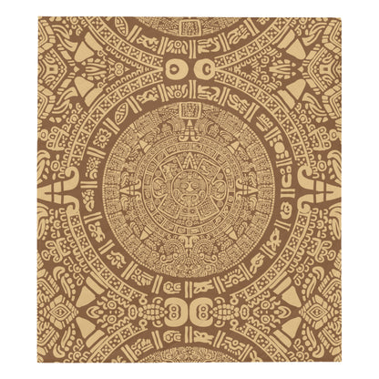 Mayan Pattern Print Design 01 Premium Quilt
