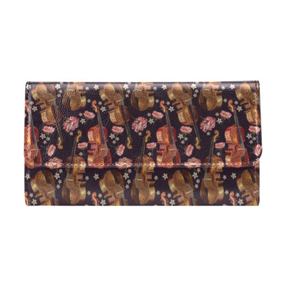 Violin Print Design LKS402 Women's Trifold Wallet