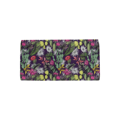Cactus Pattern Print Design 08 Women's Trifold Wallet