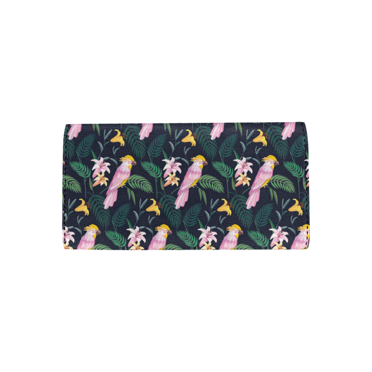 Cockatoo Pattern Print Design 03 Women's Trifold Wallet