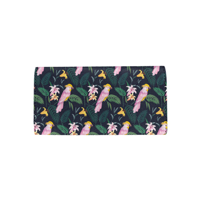 Cockatoo Pattern Print Design 03 Women's Trifold Wallet
