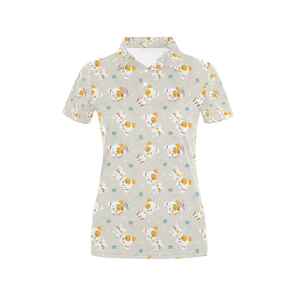 Russell Terriers Print Design LKS306 Women's Polo Shirt