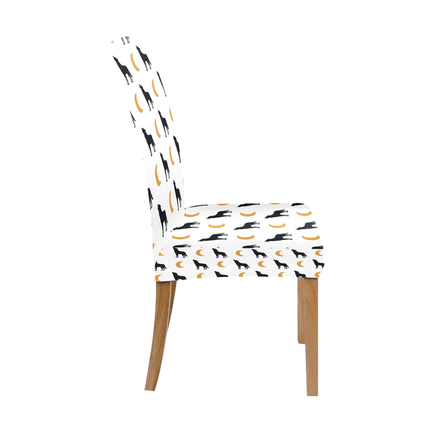 Wolf Moon Print Design LKS302 Dining Chair Slipcover