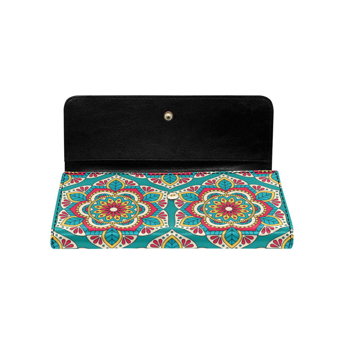 Mandala Pattern Print Design 03 Women's Trifold Wallet