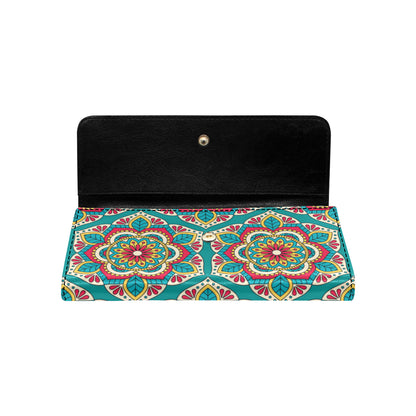 Mandala Pattern Print Design 03 Women's Trifold Wallet
