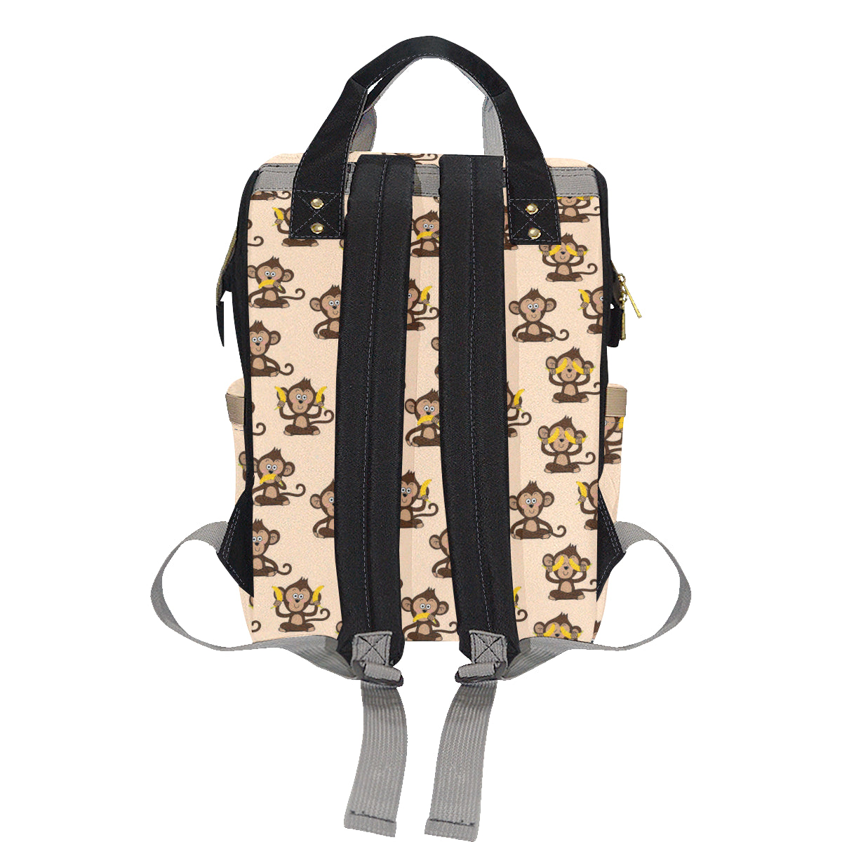 Monkey Pattern Print Design 03 Diaper Bag Backpack