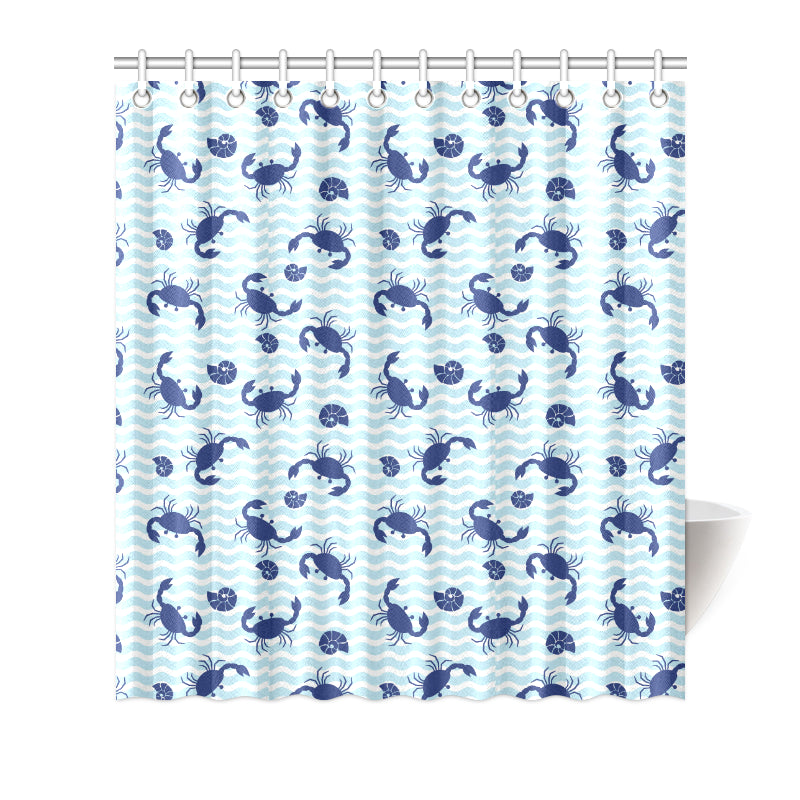 Crab Pattern Print Design 04 Shower Curtain