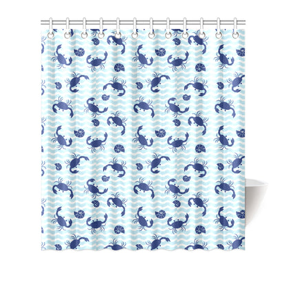 Crab Pattern Print Design 04 Shower Curtain
