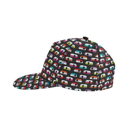 Camper Caravan Pattern Snapback Cap