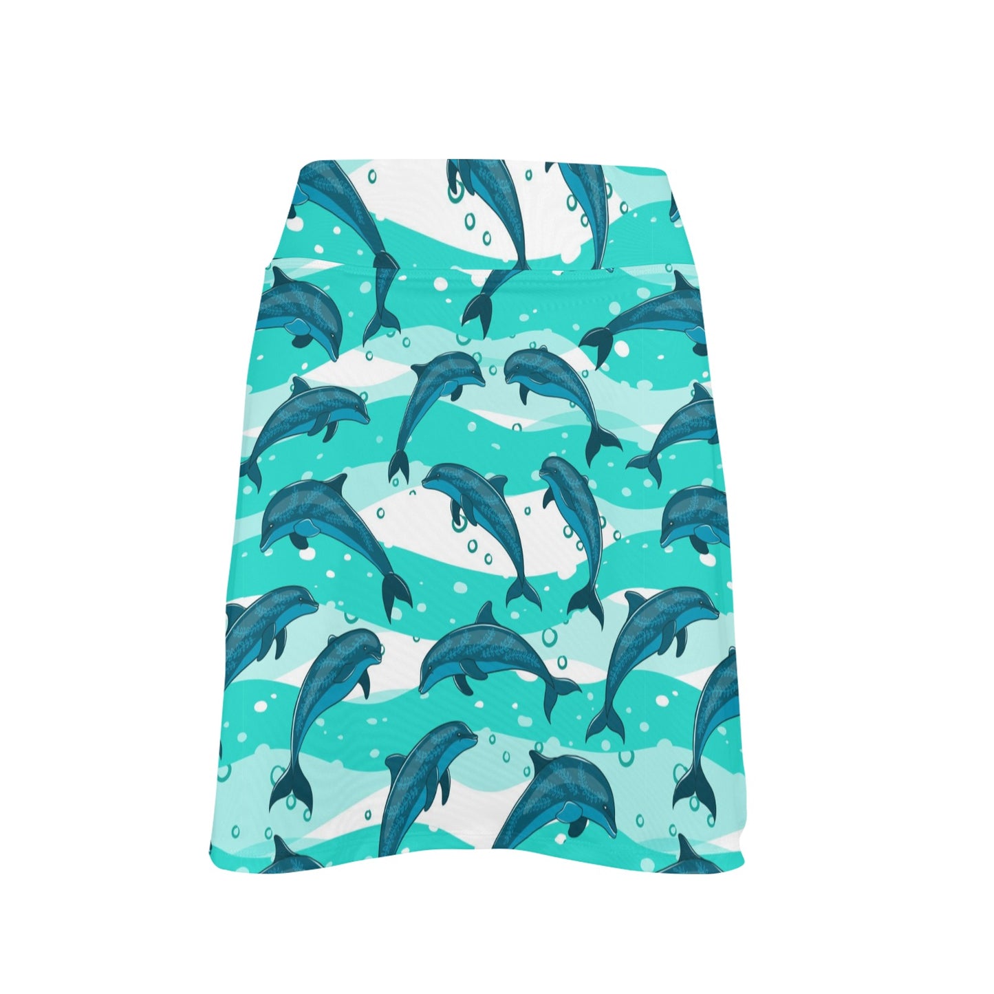 Dolphin Design Print Pattern 17" Golf & Pickleball Skort with Pockets