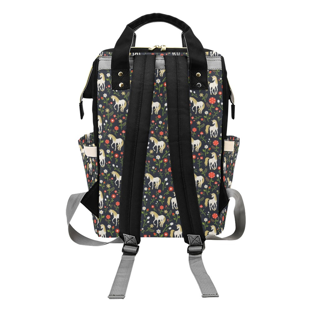 Unicorn Print Design LKS301 Diaper Bag Backpack