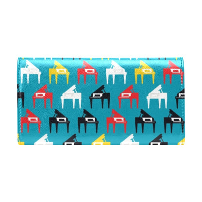 Piano Print Design LKS403 Women's Trifold Wallet