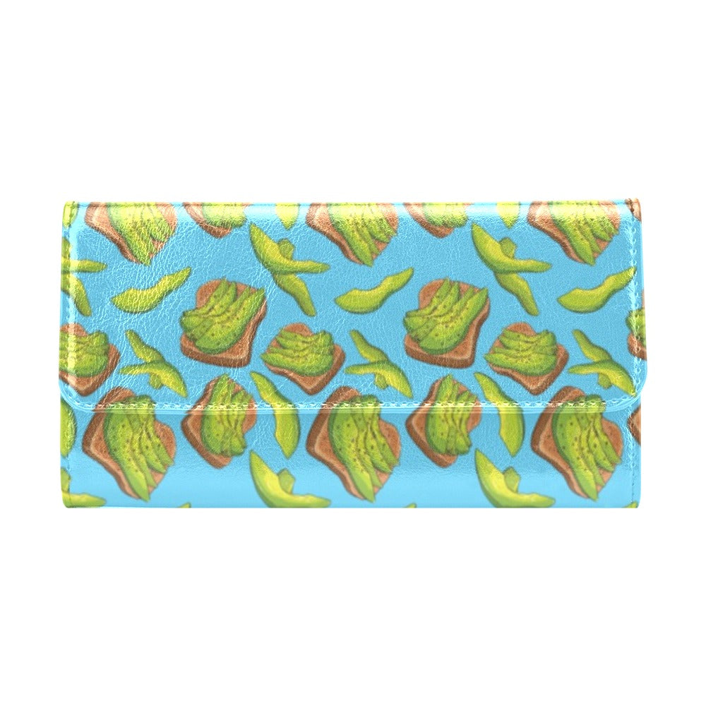 Sandwich Avocado Print Design LKS306 Women's Trifold Wallet