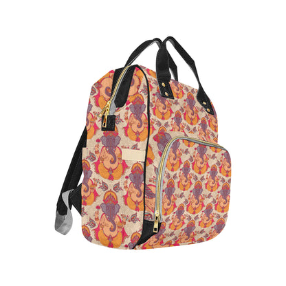 Ganesha Indian Pattern Print Design 02 Diaper Bag Backpack