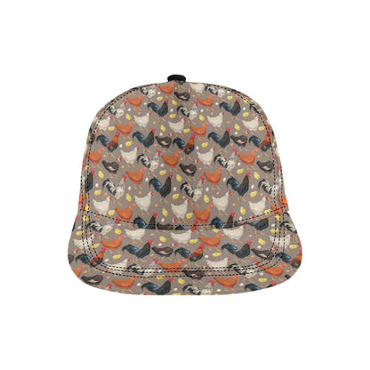 Chicken Evolution Pattern Snapback Cap