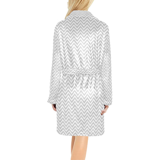 Chevron Print Design LKS401 Women's Fleece Robe