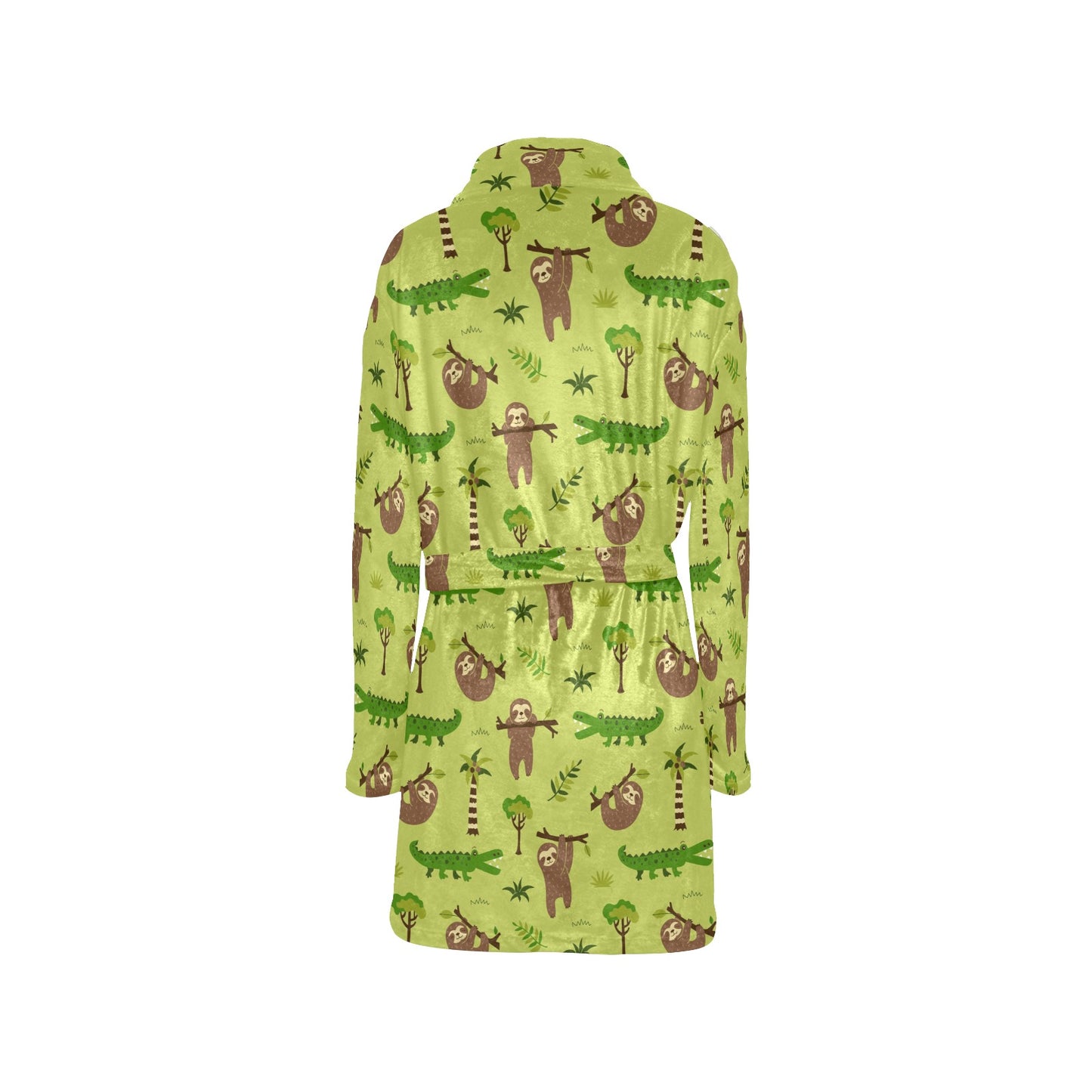 Alligator Pattern Print Design 04 Women's Fleece Robe