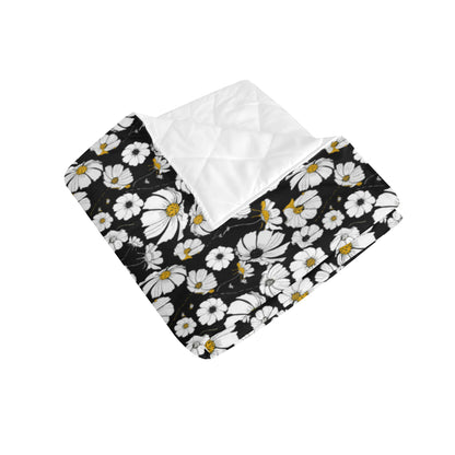 Daisy Pattern Print Design 02 Premium Quilt