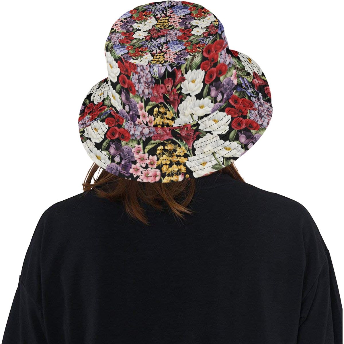 Summer Floral Pattern Print Design SF04 Unisex Bucket Hat