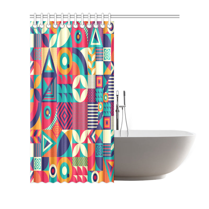 Mosaic Pattern Print Design 03 Shower Curtain