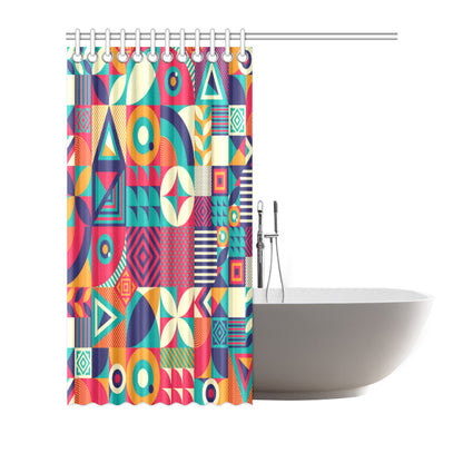 Mosaic Pattern Print Design 03 Shower Curtain