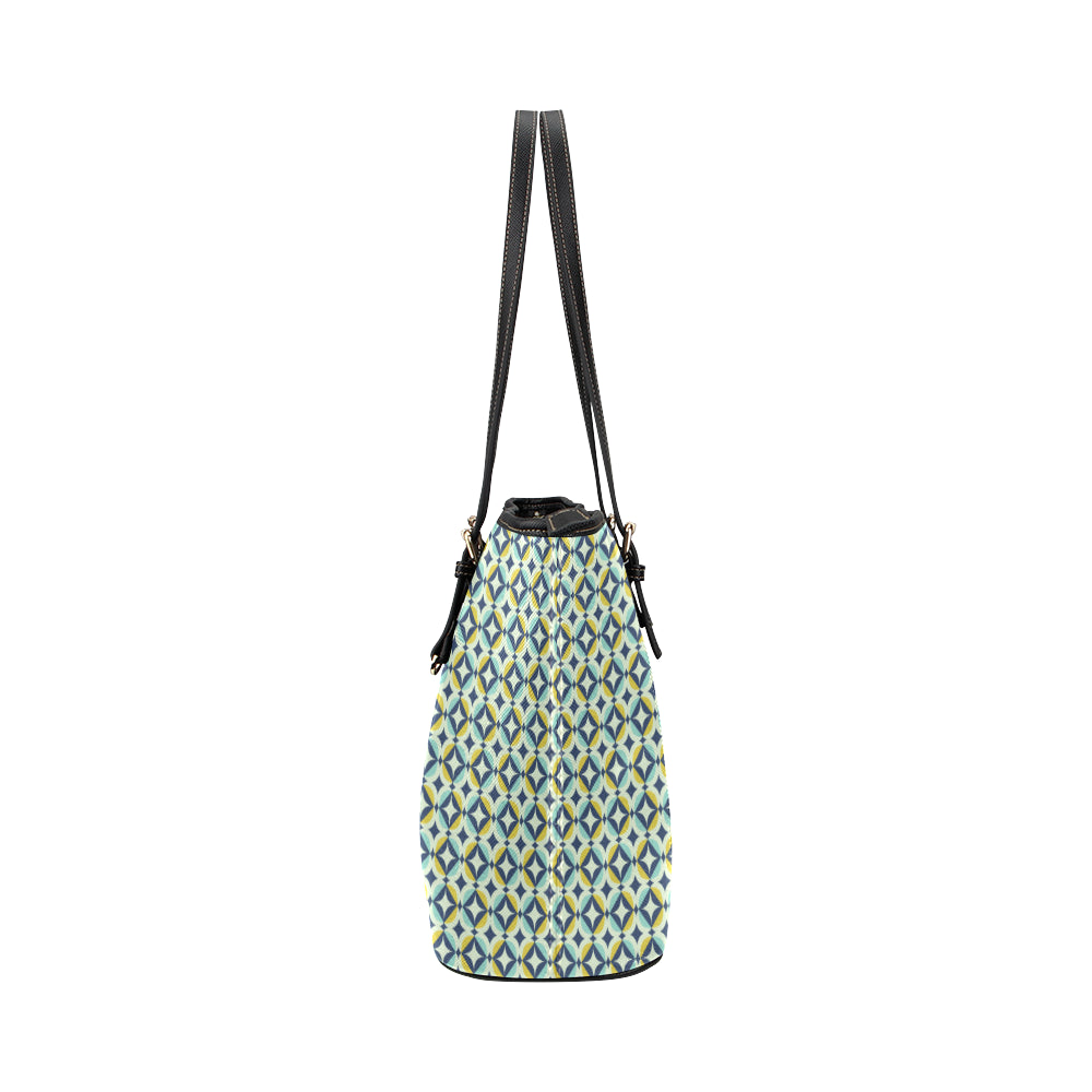 Swedish Design Pattern Leather Tote Bag