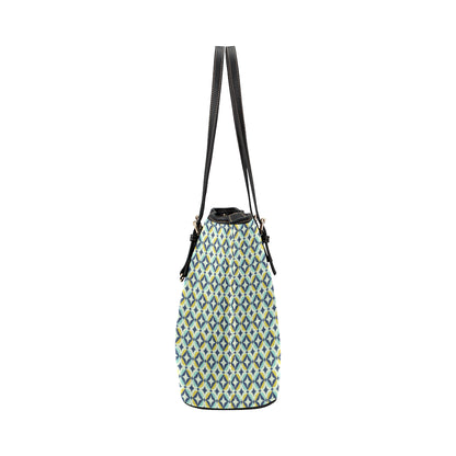 Swedish Design Pattern Leather Tote Bag