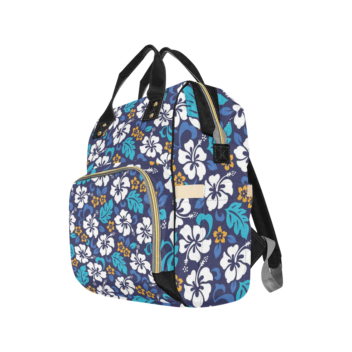 Hibiscus Pattern Print Design HB030 Diaper Bag Backpack