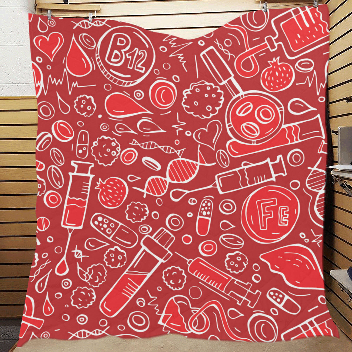 Phlebotomist Pattern Print Design A02 Premium Quilt