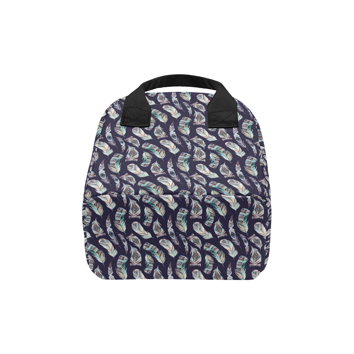 Feather Vintage Boho Design Print Insulated Lunch Bag