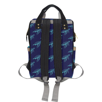 Sea Turtle Pattern Print Design T04 Diaper Bag Backpack