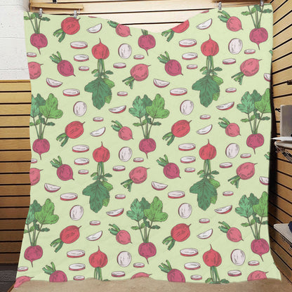 Radish Pattern Print Design A04 Premium Quilt