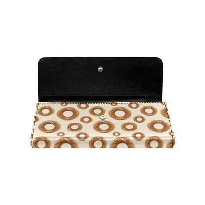 Bagel Pattern Print Design 01 Women's Trifold Wallet